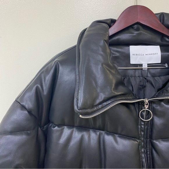 Rebecca Minkoff Puffer Down Filled Coat, Size Large - Picture 4 of 8